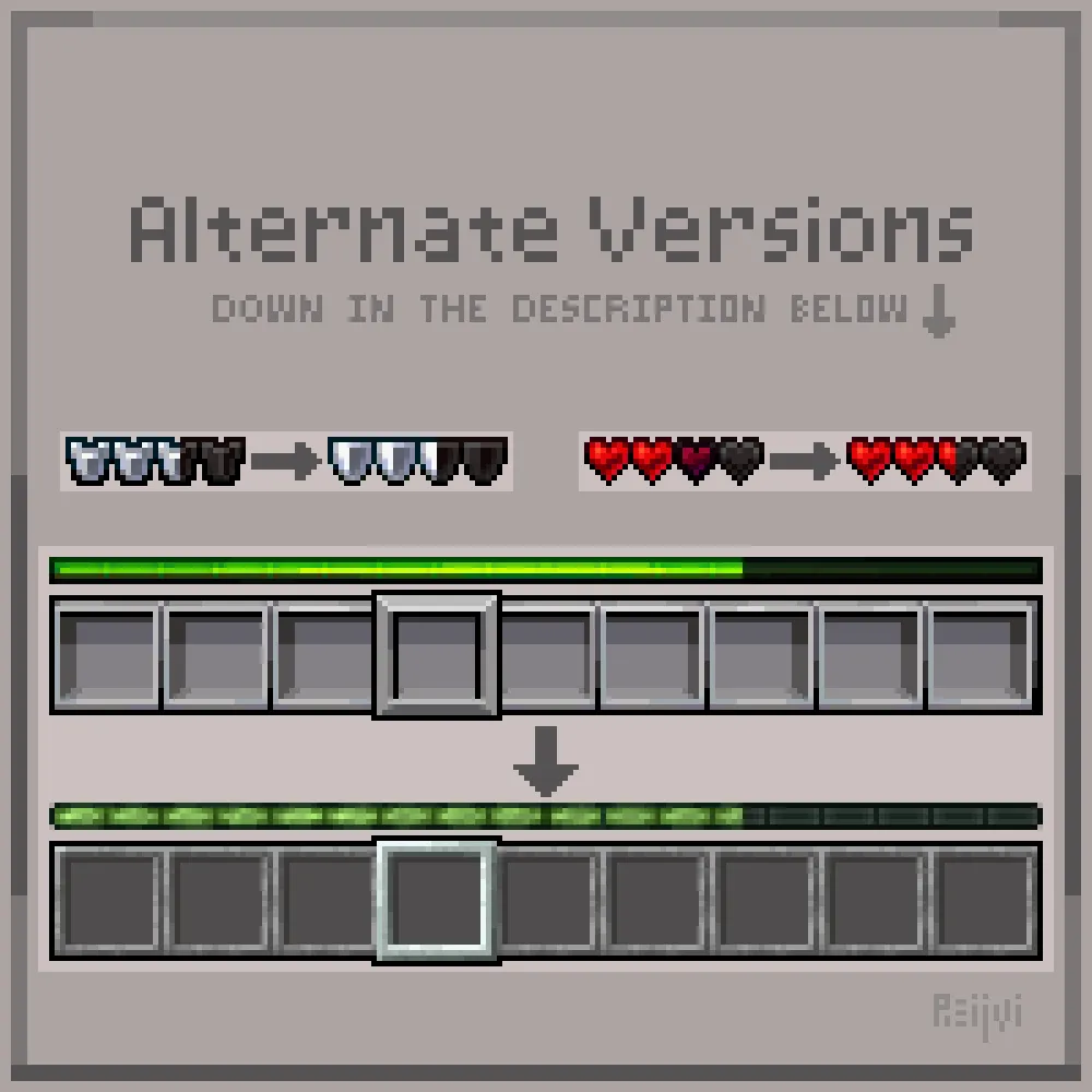 HUD Reimagined — скриншот 3 (Текстуры, Minecraft)