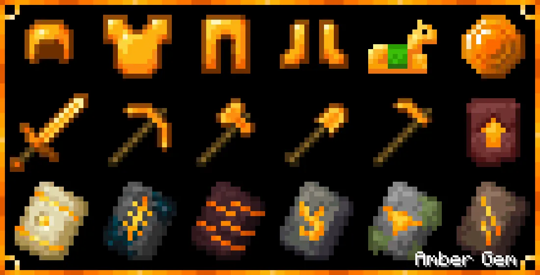 Amber Gem and Orange Diamonds — скриншот 4 (Текстуры, Minecraft)