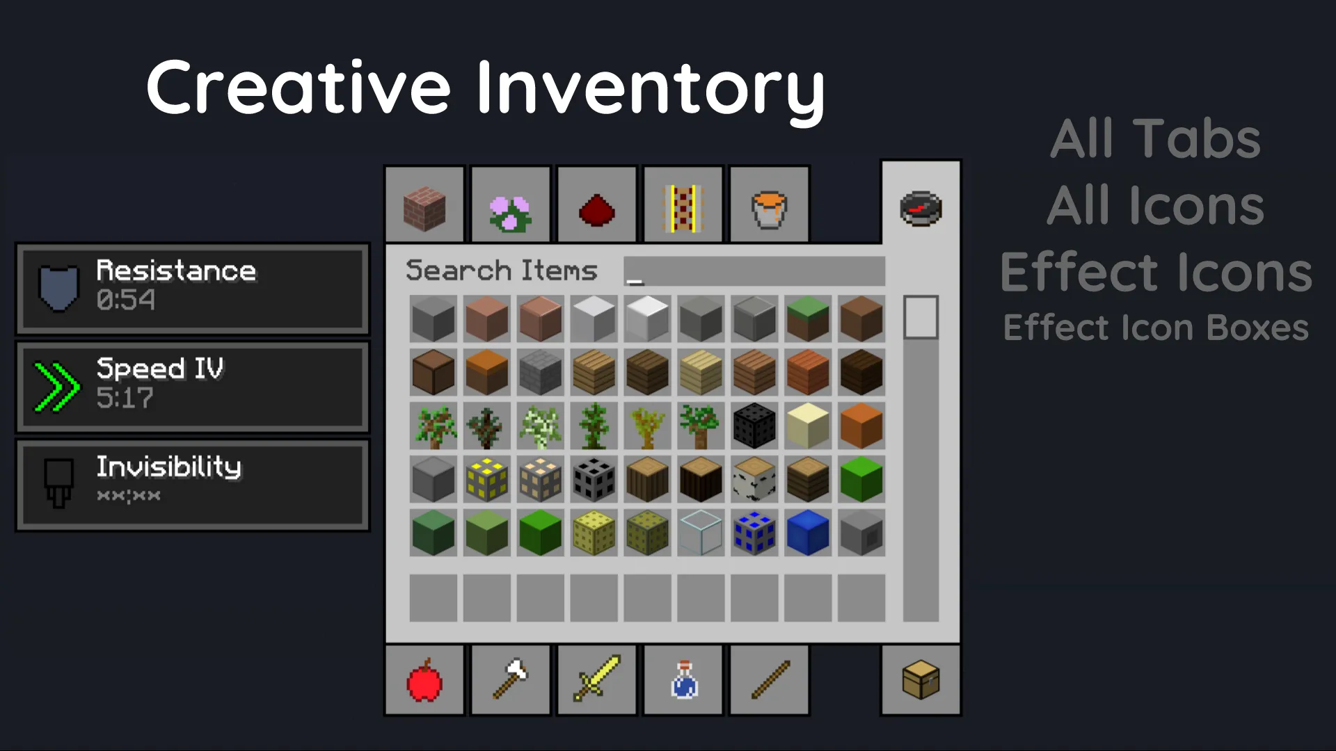 Simplistic Universe, Текстуры, Minecraft