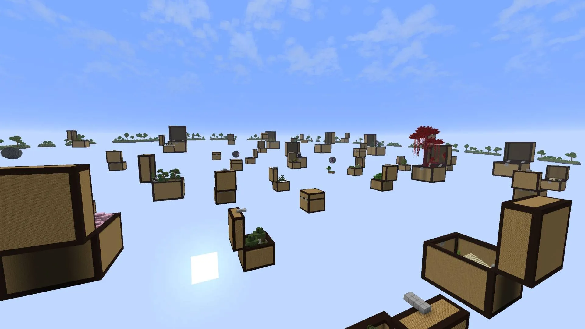 Skyblock Chest Challenge, Карты, Minecraft