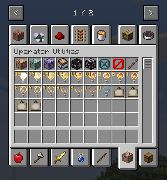 Old Creative Menu Restored, Текстуры, Minecraft