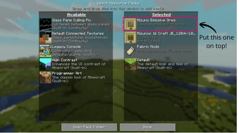Emissive Ores for Mizuno's 16 — скриншот 6 (Текстуры, Minecraft)