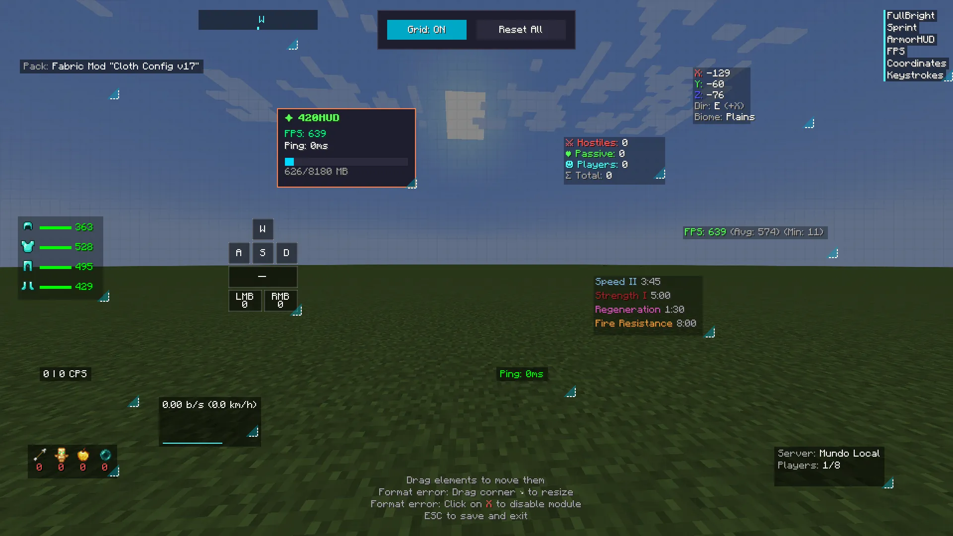 HUD420, Моды, Minecraft
