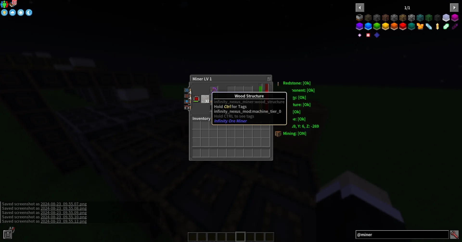 Infinity Nexus Miner, Моды, Minecraft