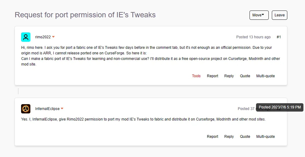 IE's Tweaks (Fabric) — скриншот 1 (Моды, Minecraft)
