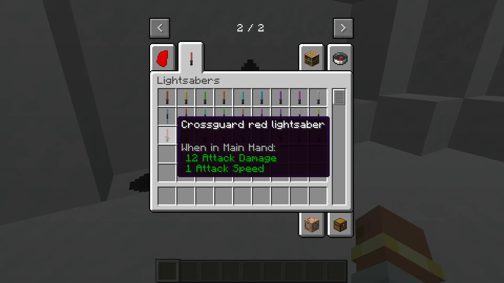 The Star Wars lightsabers, Моды, Minecraft
