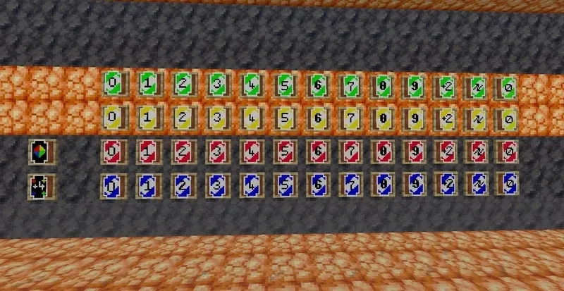 A deck of cards UNO — скриншот 1 (Текстуры, Minecraft)