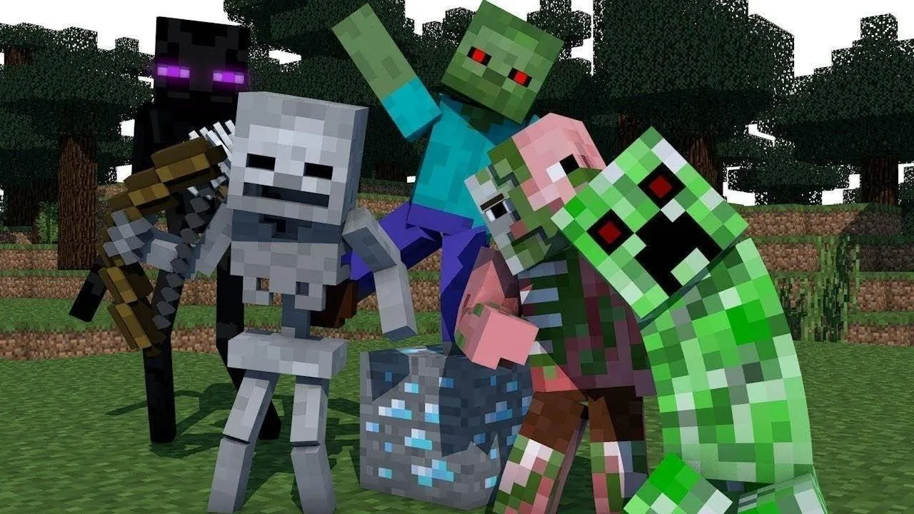 Falling Mobs — скриншот 1 (Моды, Minecraft)