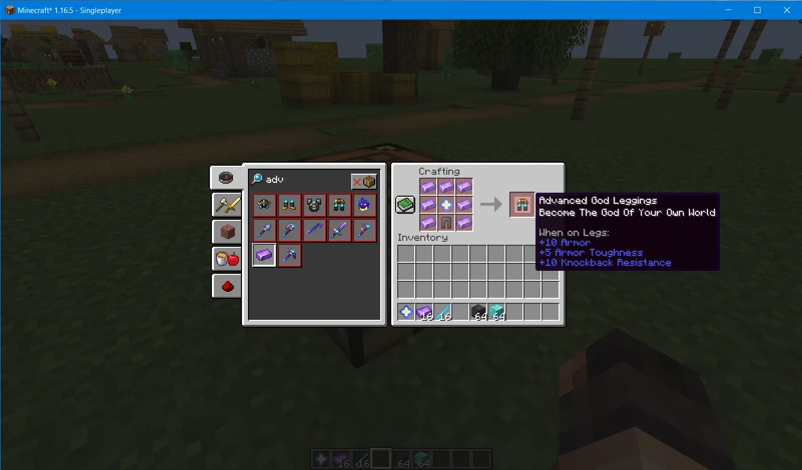 Advanced God Armour, Моды, Minecraft