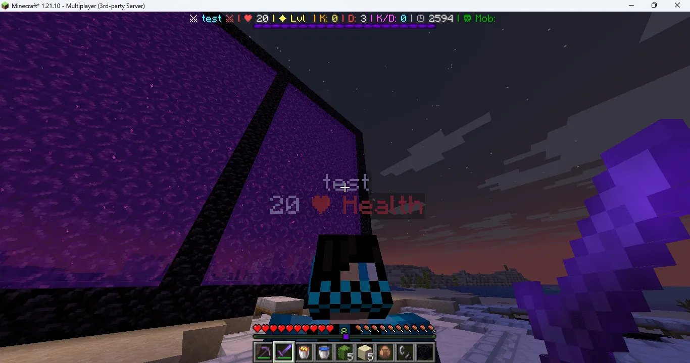 Player Health Display, Дата-паки, Minecraft