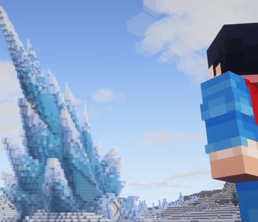 Fortress of Solitude | Superhero Ice Base | PaleoTech — скриншот 2 (Карты, Minecraft)
