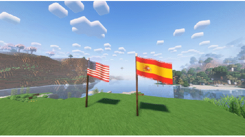 Animated Flags — скриншот 1 (Моды, Minecraft)