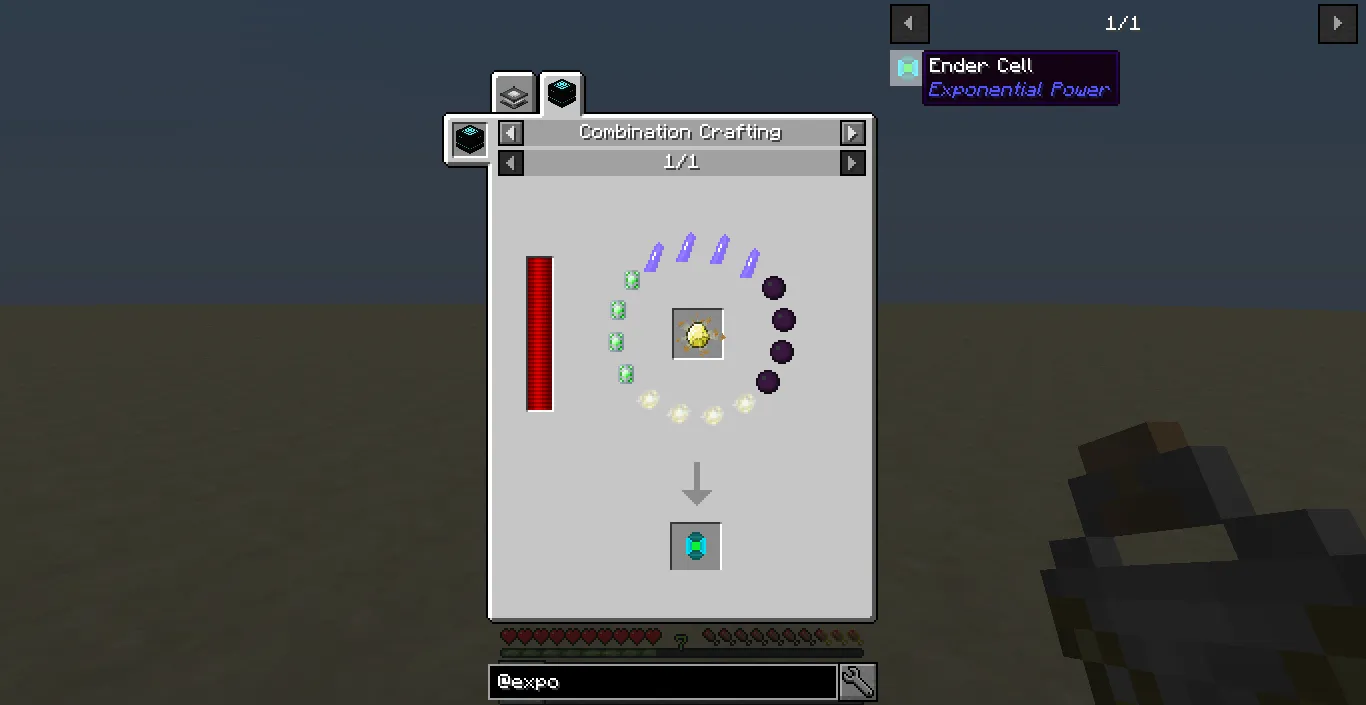 Exponential Power Recipes, Кастомизации, Minecraft