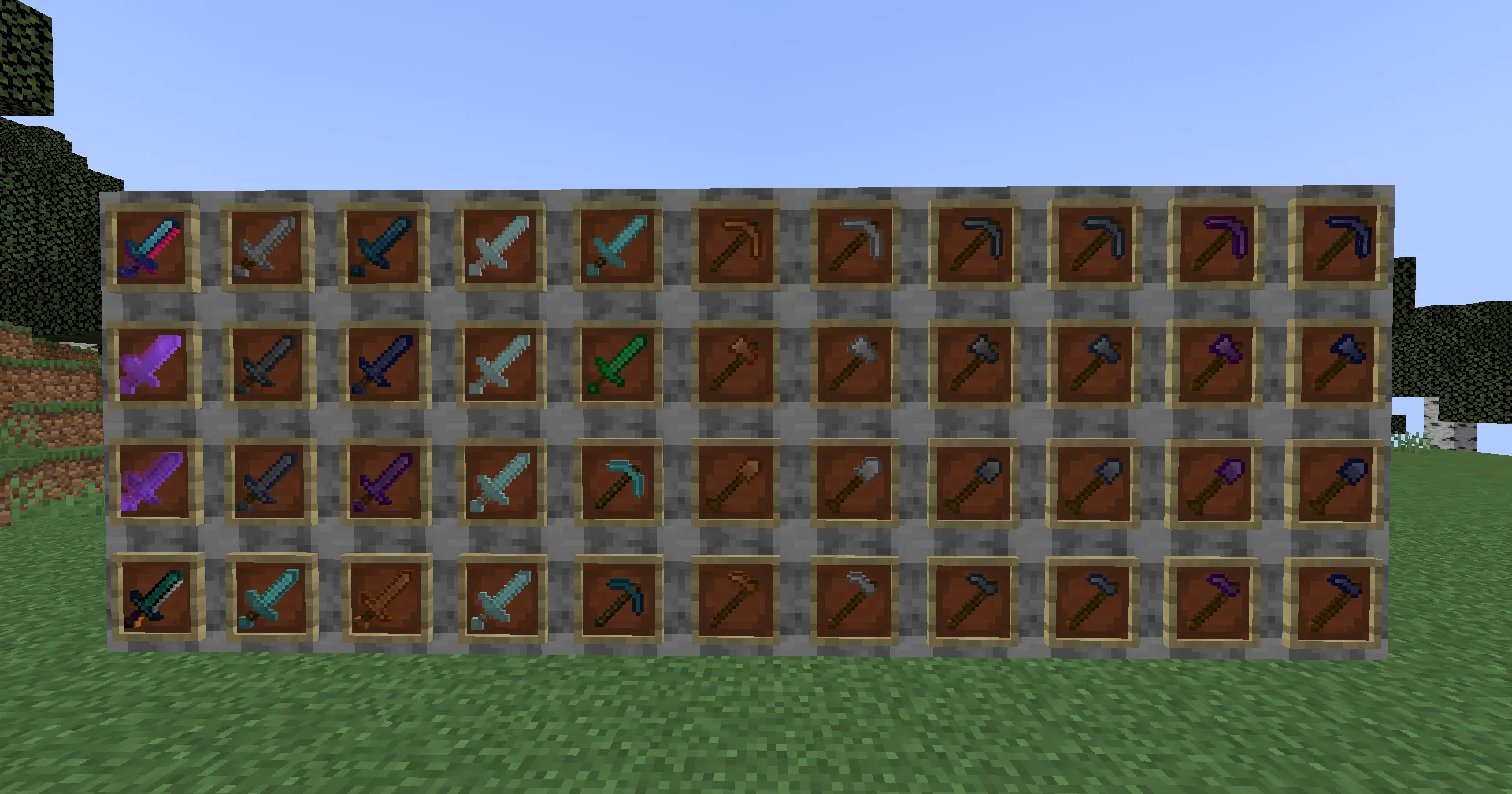 New lands and materials, Моды, Minecraft