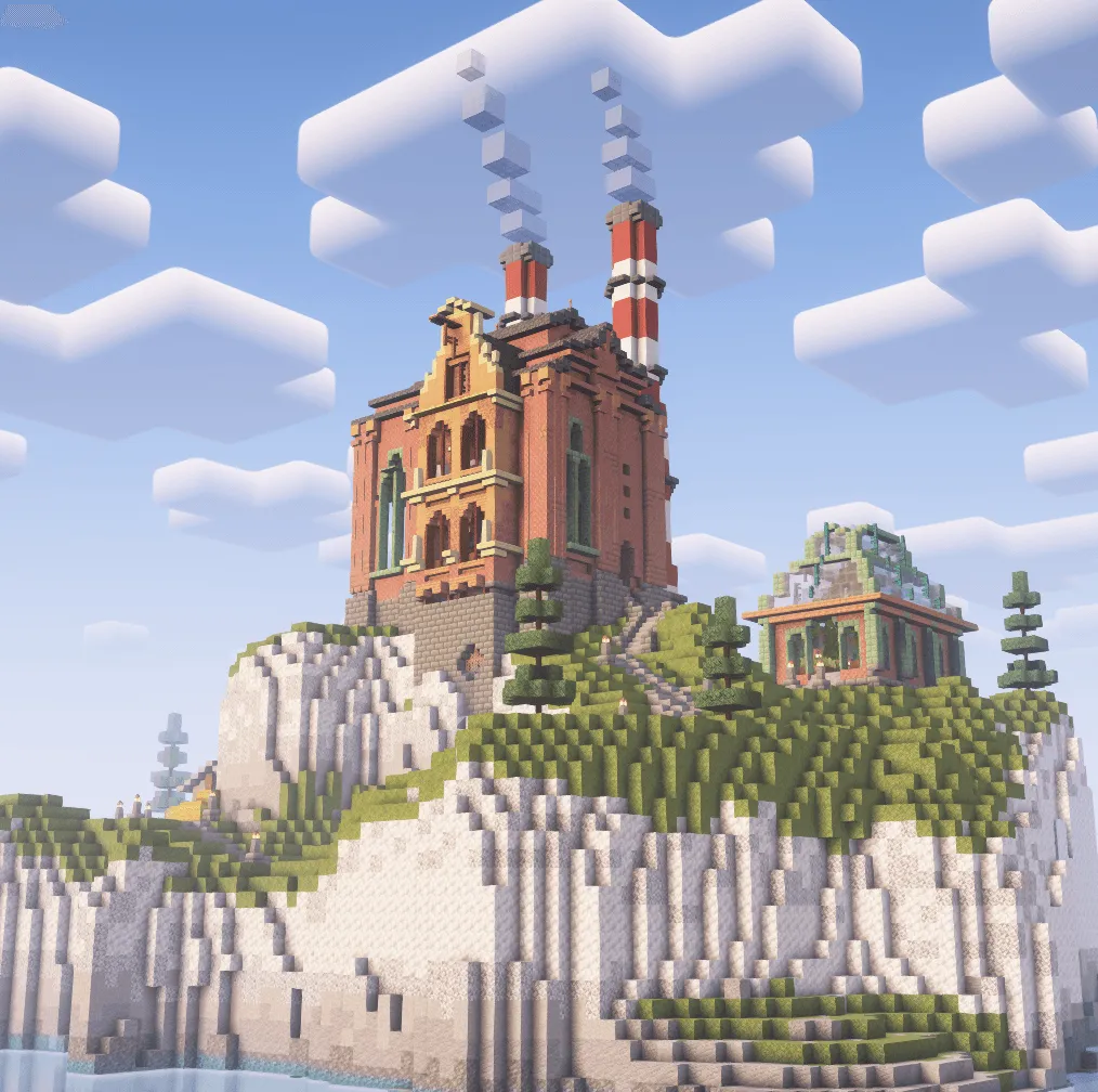 Steampunk Isle | Simple Starters | Create Factory Base/House, Карты, Minecraft