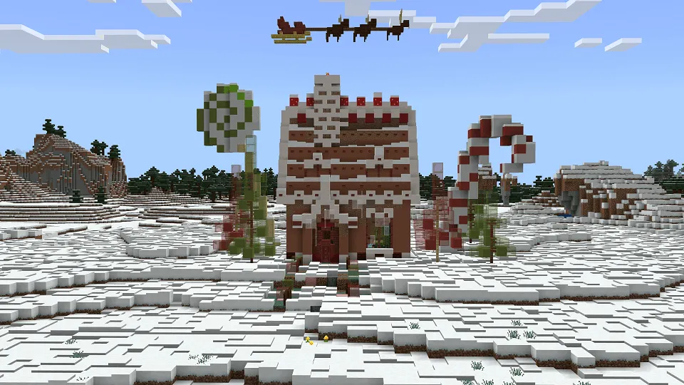 Gingerbread House | Simple Starters | A Christmas Themed cottage | — скриншот 6 (Карты, Minecraft)