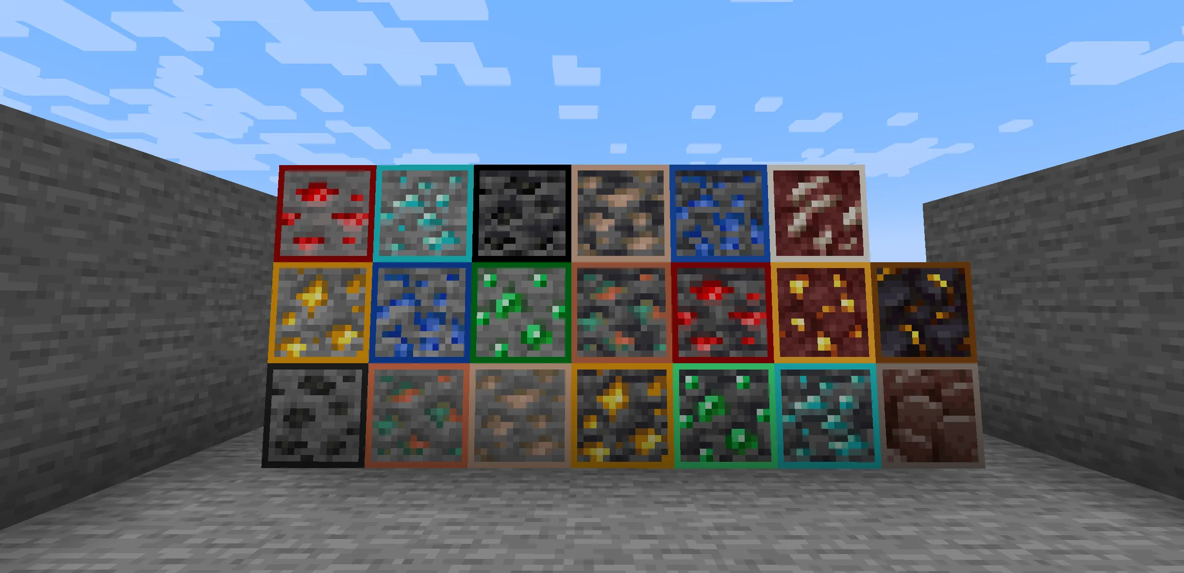 Outstanding Outlined Ores! — скриншот 1 (Текстуры, Minecraft)