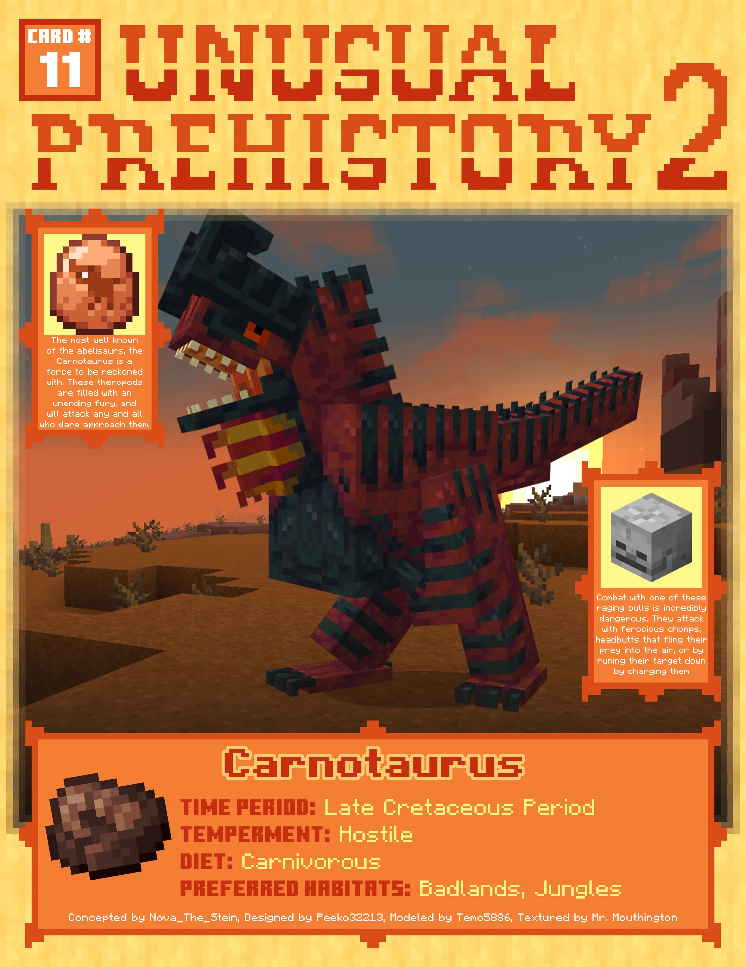 Unusual Prehistory 2, Моды, Minecraft