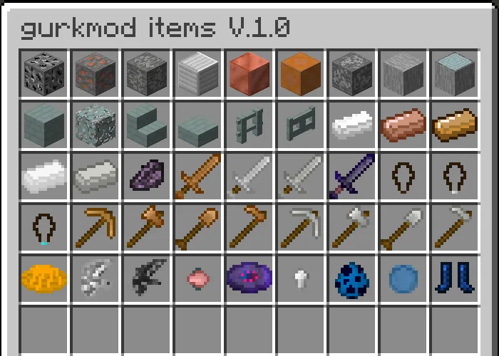 gurkmod, Моды, Minecraft