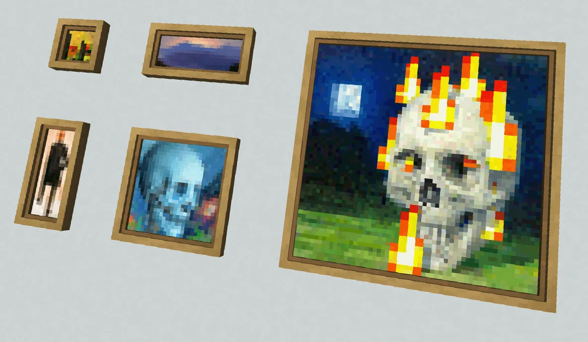 Framed Paintings (Fast Paintings resource pack) — скриншот 1 (Текстуры, Minecraft)