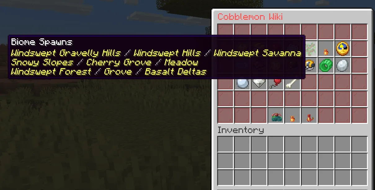 Cobblemon Wiki Gui, Моды, Minecraft