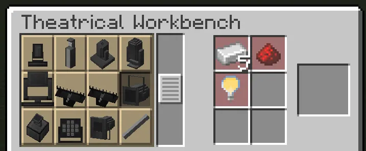 Theatrical Workbench — скриншот 1 (Моды, Minecraft)