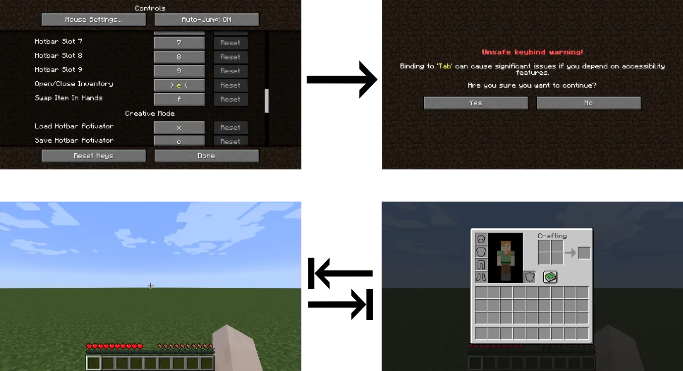 Tab Inventory - Fabric, Моды, Minecraft