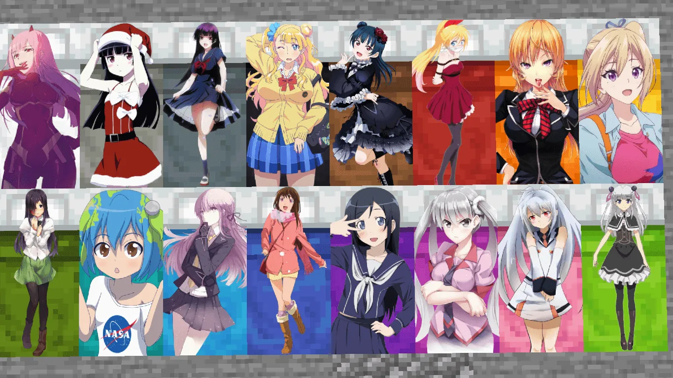 anime waifu Beds #18, Текстуры, Minecraft