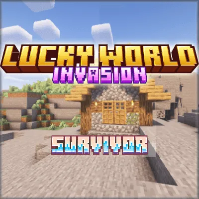 Lucky World Invasion - Survivor — скриншот 1 (Модпаки, Minecraft)