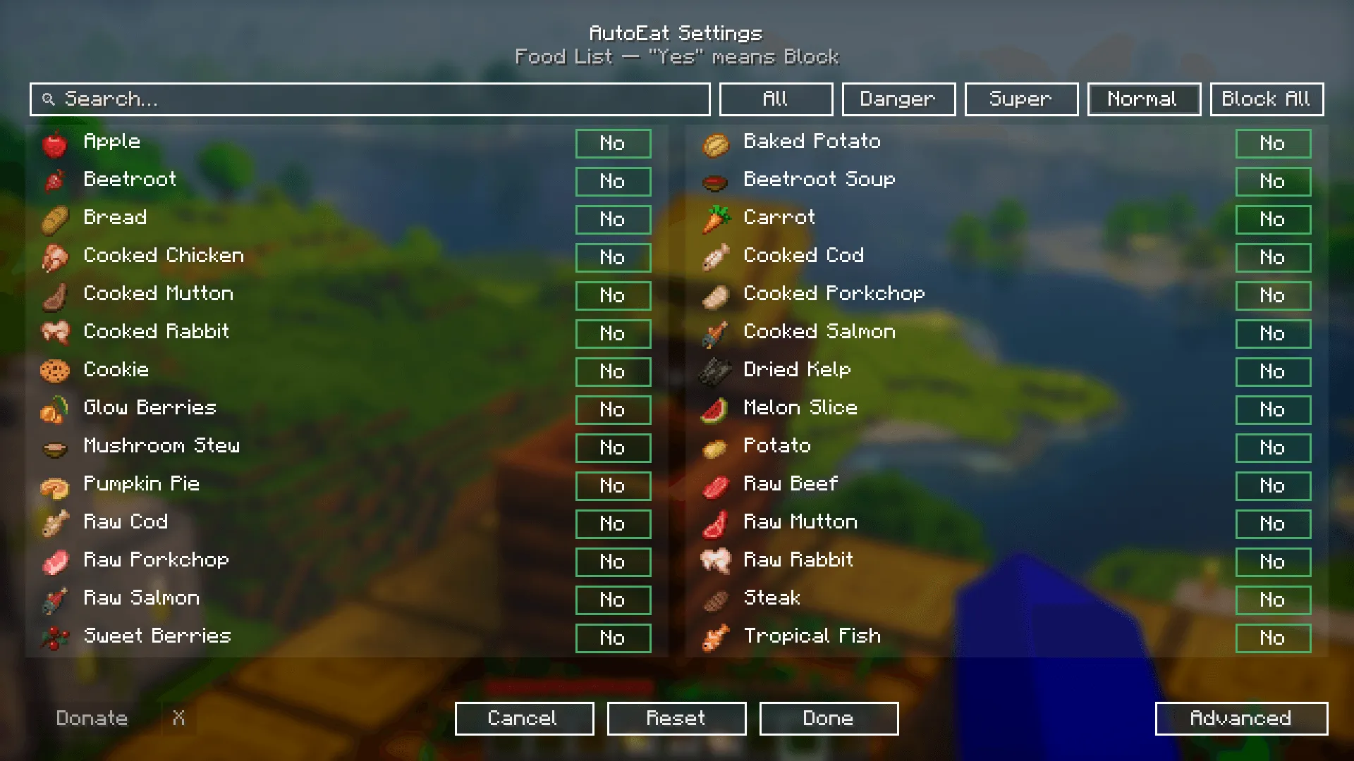 AutoEat, Моды, Minecraft