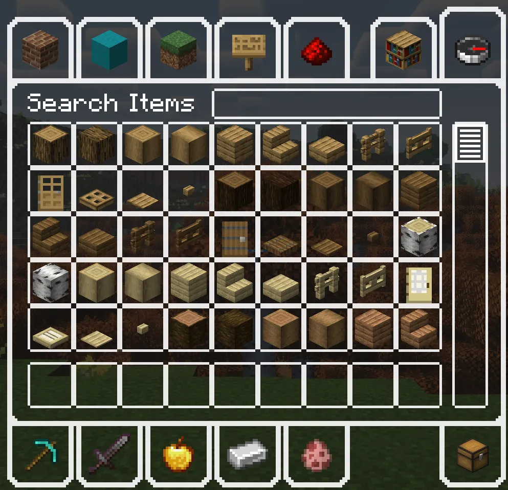 White border and transparent GUI and HUB — скриншот 16 (Текстуры, Minecraft)