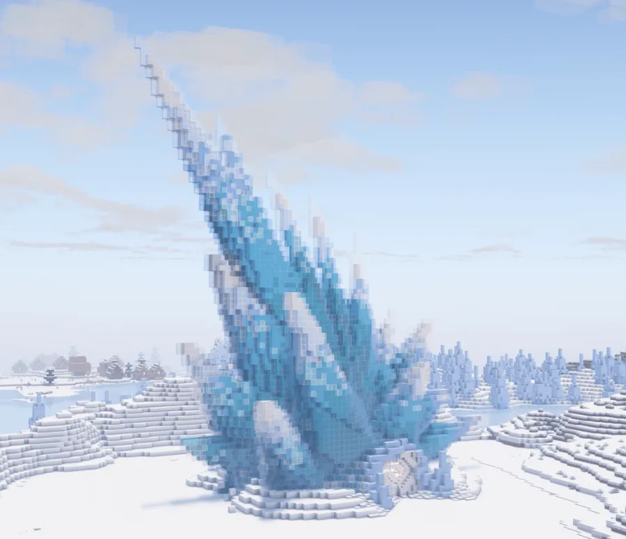 Fortress of Solitude | Superhero Ice Base | PaleoTech — скриншот 1 (Карты, Minecraft)