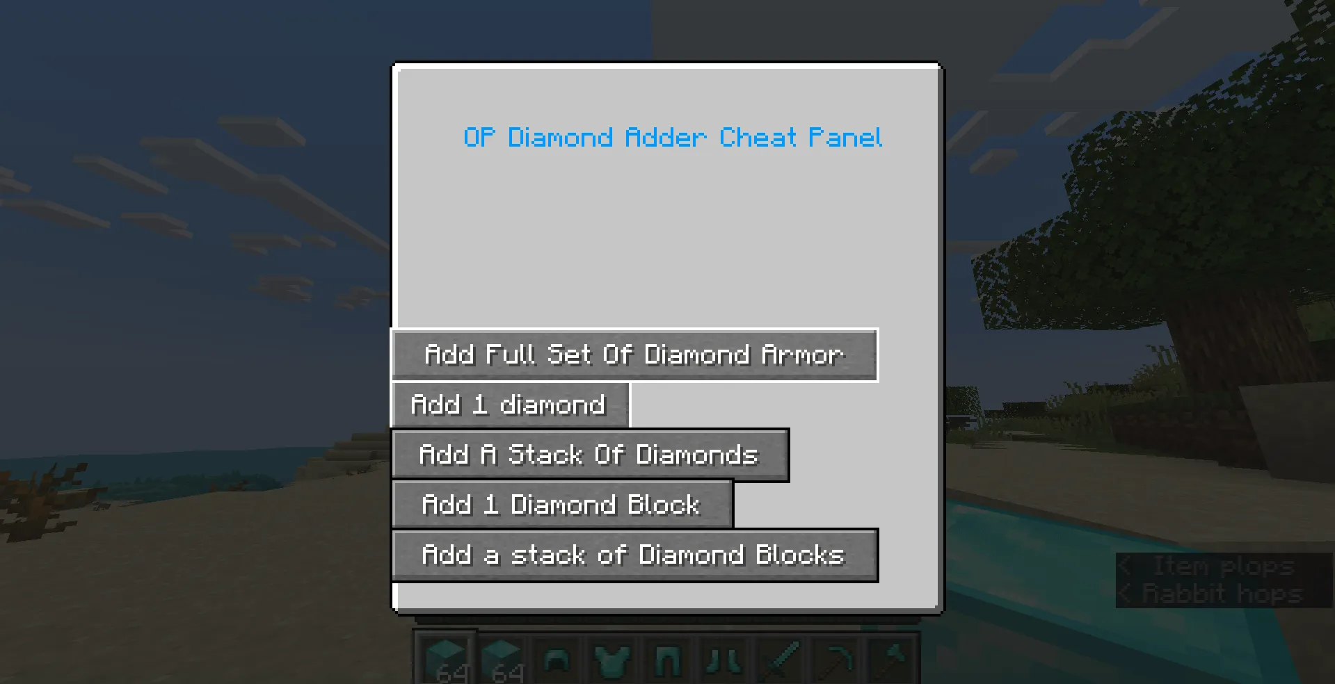 OP Diamond Adder, Моды, Minecraft