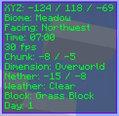 Coordinates HUD, Моды, Minecraft