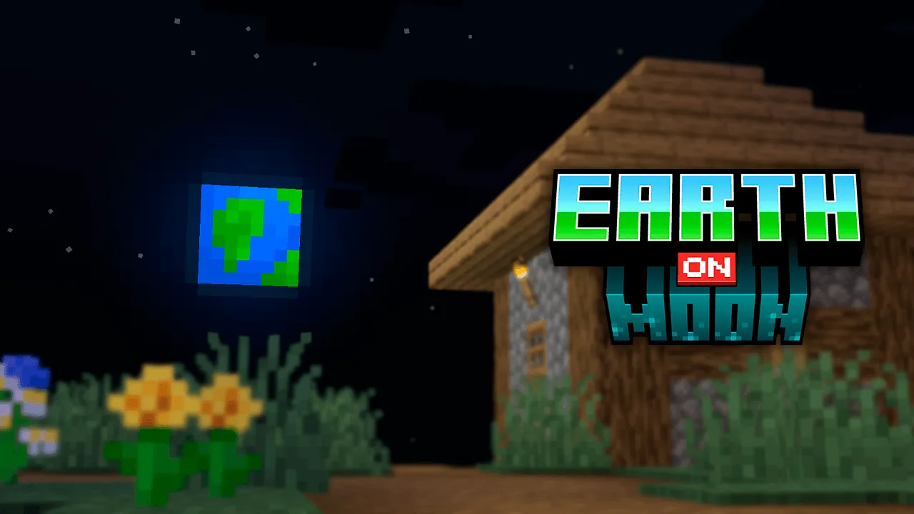 Earth on Moon – Texture Pack — скриншот 1 (Текстуры, Minecraft)