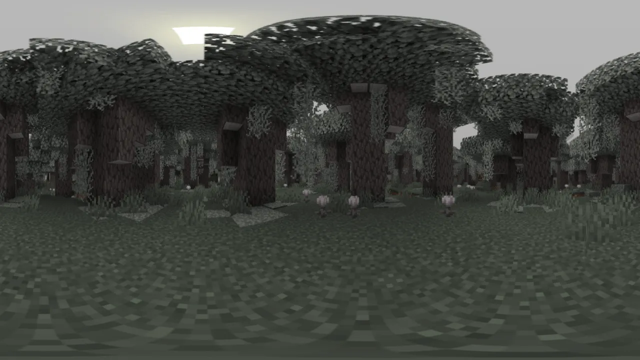 Garden Awakens pale garden panorama (Java Edition), Текстуры, Minecraft