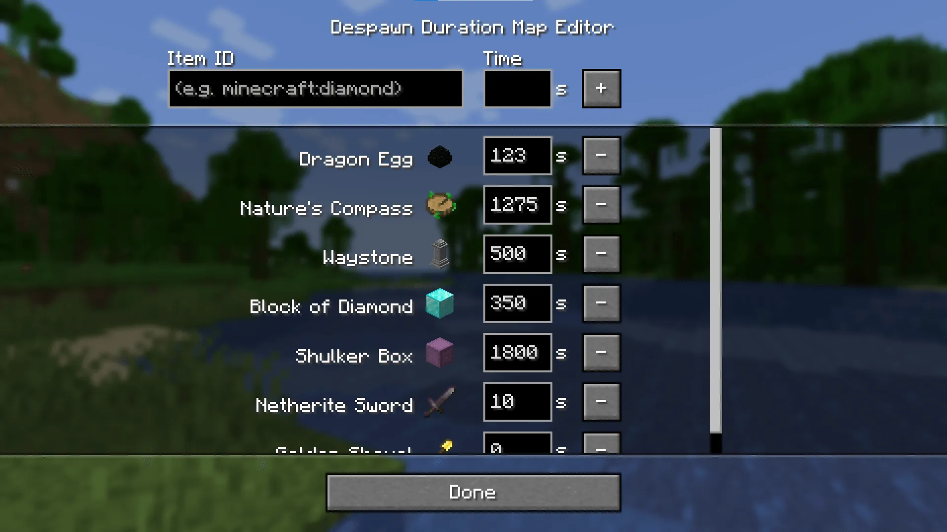 Custom Item Despawn Duration, Моды, Minecraft