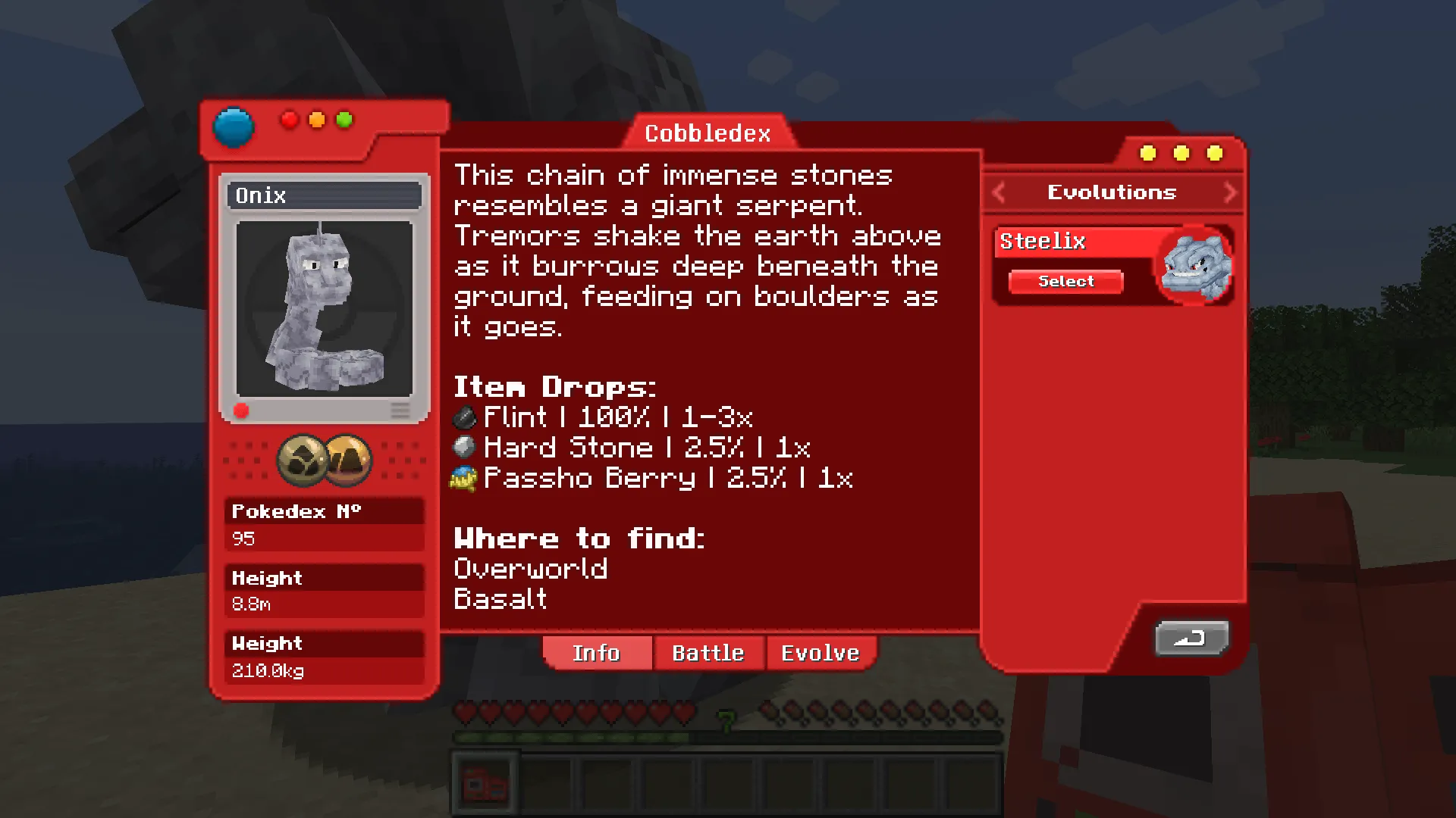 Cobblemon Pokédex (Cobbledex), Моды, Minecraft