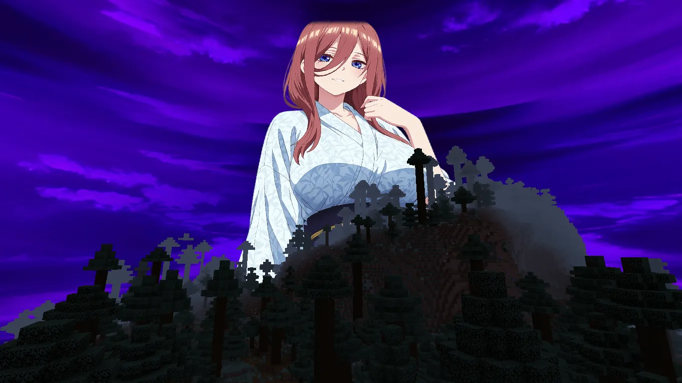 Miku Nakano sky — скриншот 1 (Текстуры, Minecraft)