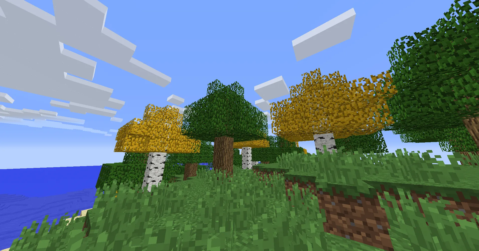Better Golden Birch Leaves — скриншот 4 (Текстуры, Minecraft)