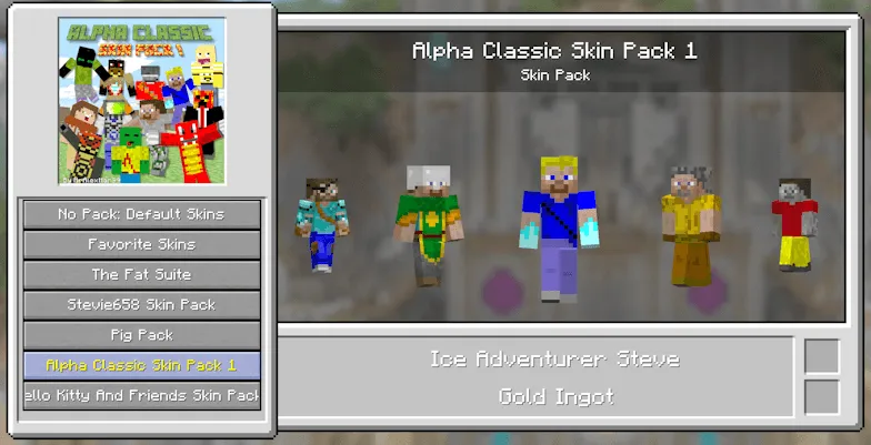 Legacy4J Early Java Clasic Skin Pack 1, Текстуры, Minecraft