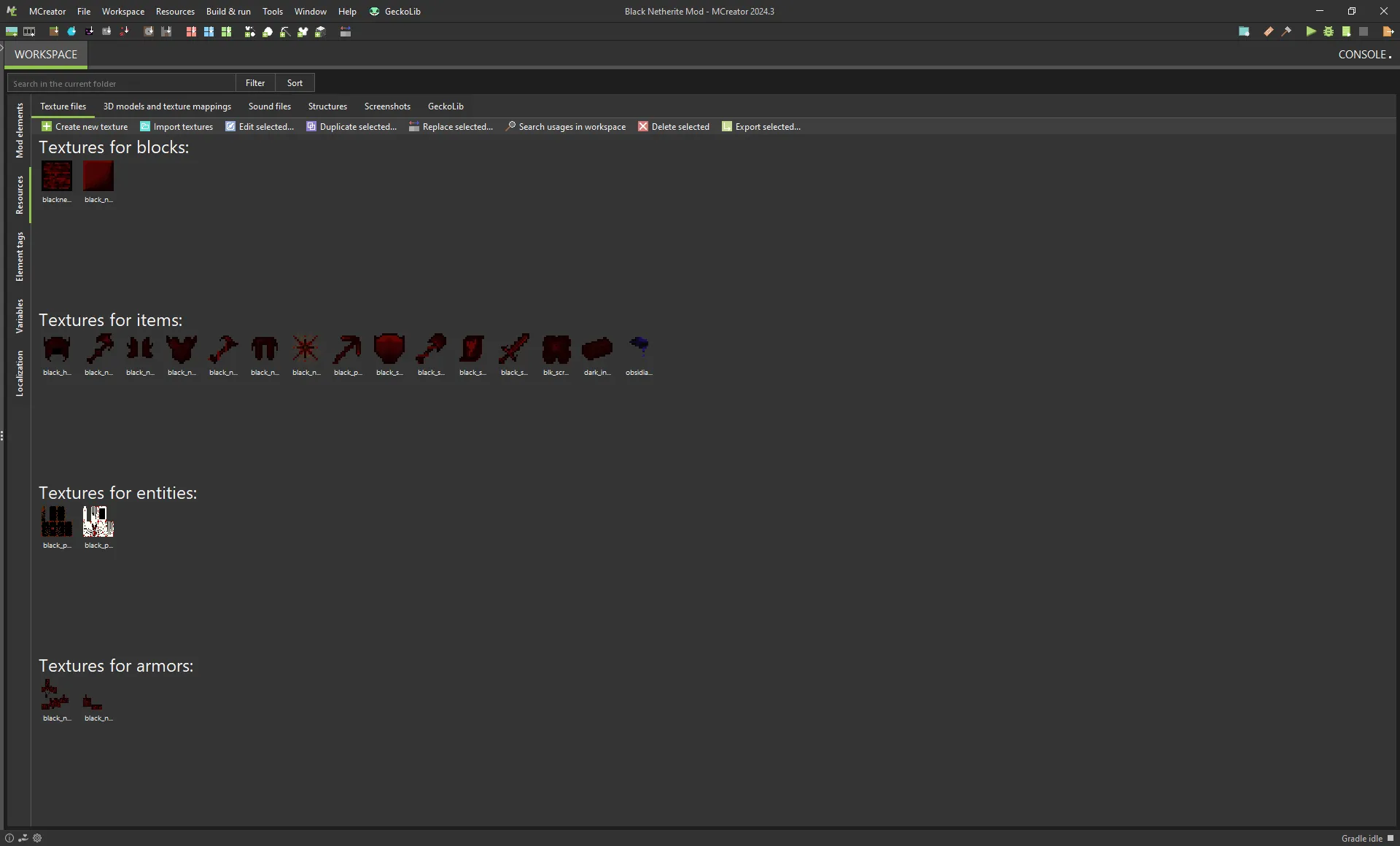 Black Netherite, Моды, Minecraft