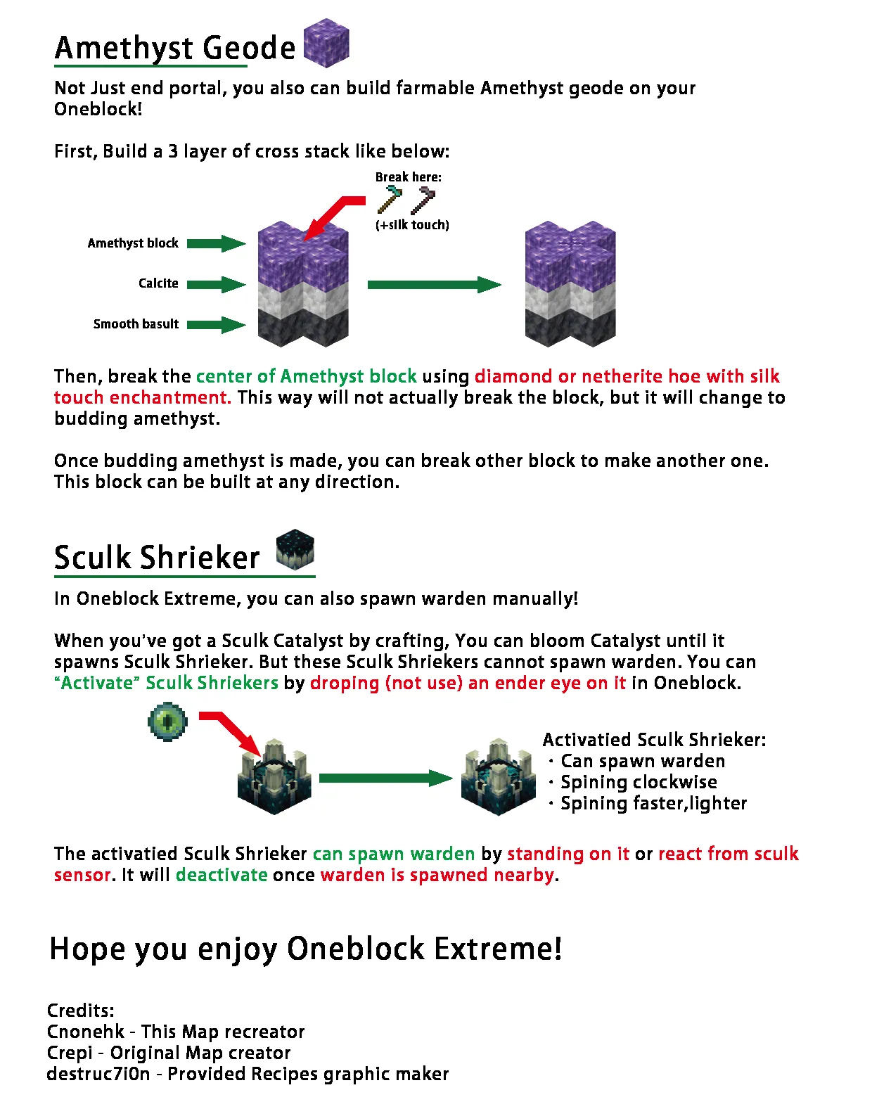 Oneblock Extreme(1.19 supported!), Карты, Minecraft
