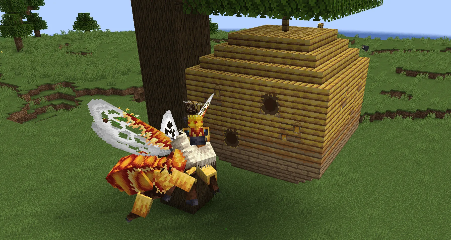 Be Bee Queen - Dragon Survival Addon — скриншот 9 (Моды, Minecraft)