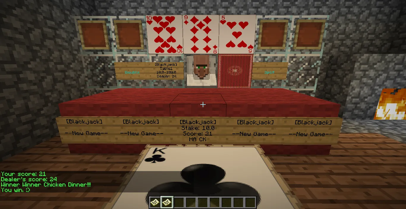 Blackjack, Плагины, Minecraft
