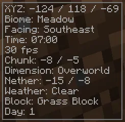 Coordinates HUD, Моды, Minecraft