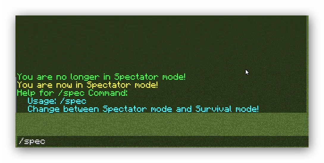 SpecPlugin — скриншот 1 (Плагины, Minecraft)