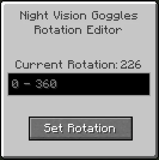Basic Night Vision Goggles, Моды, Minecraft