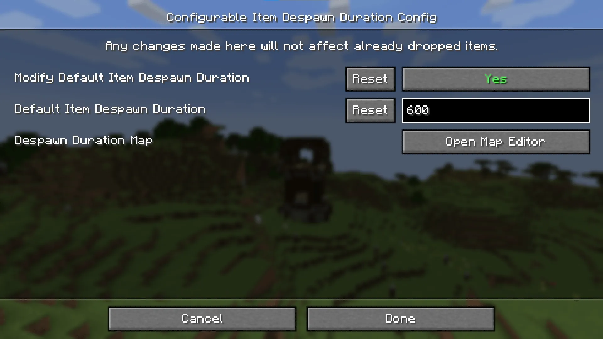 Custom Item Despawn Duration, Моды, Minecraft