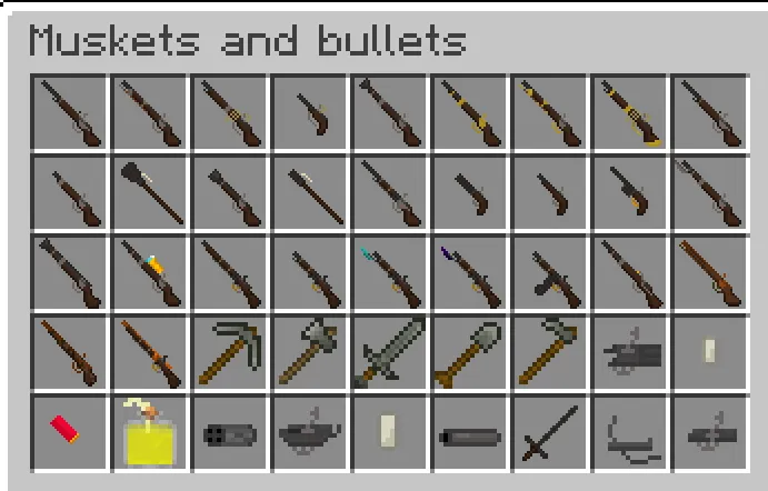 Johannes's Renaissance：Musket Rebirth, Моды, Minecraft